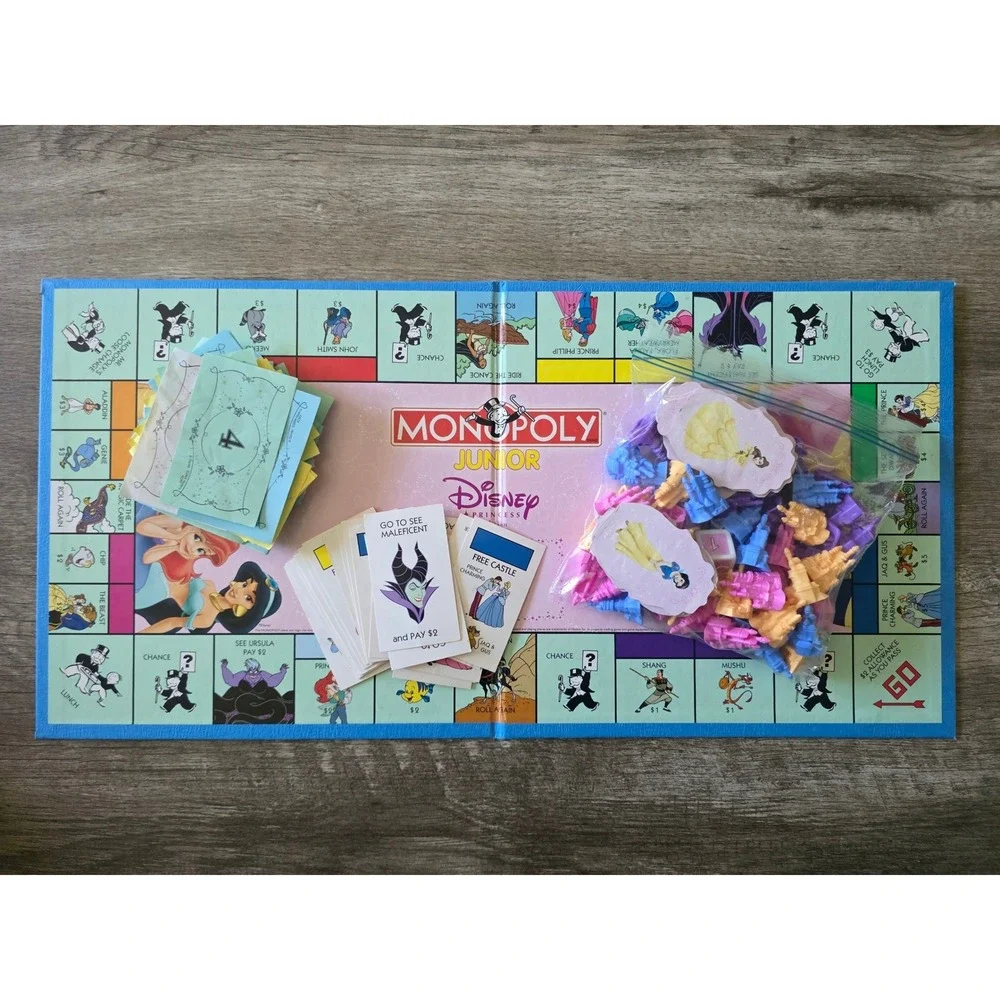 Parker Brothers Monopoly Junior Disney Princess & Toy Story Board Game Lot 2002
